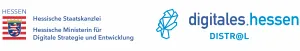 Logos of the funding bodies: Hessian State Chancellery, the Hessian Minister for Digital Strategy and Development, and digitales.hessen DISTR@L