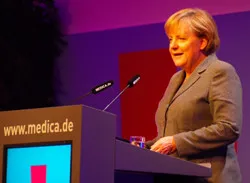 Merkel at MEDICA 2013 © Detlef Borchers