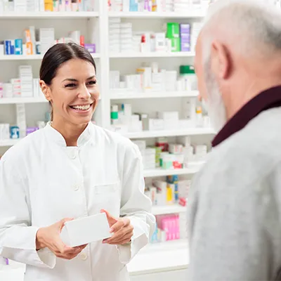 Consultation at the pharmacy counter