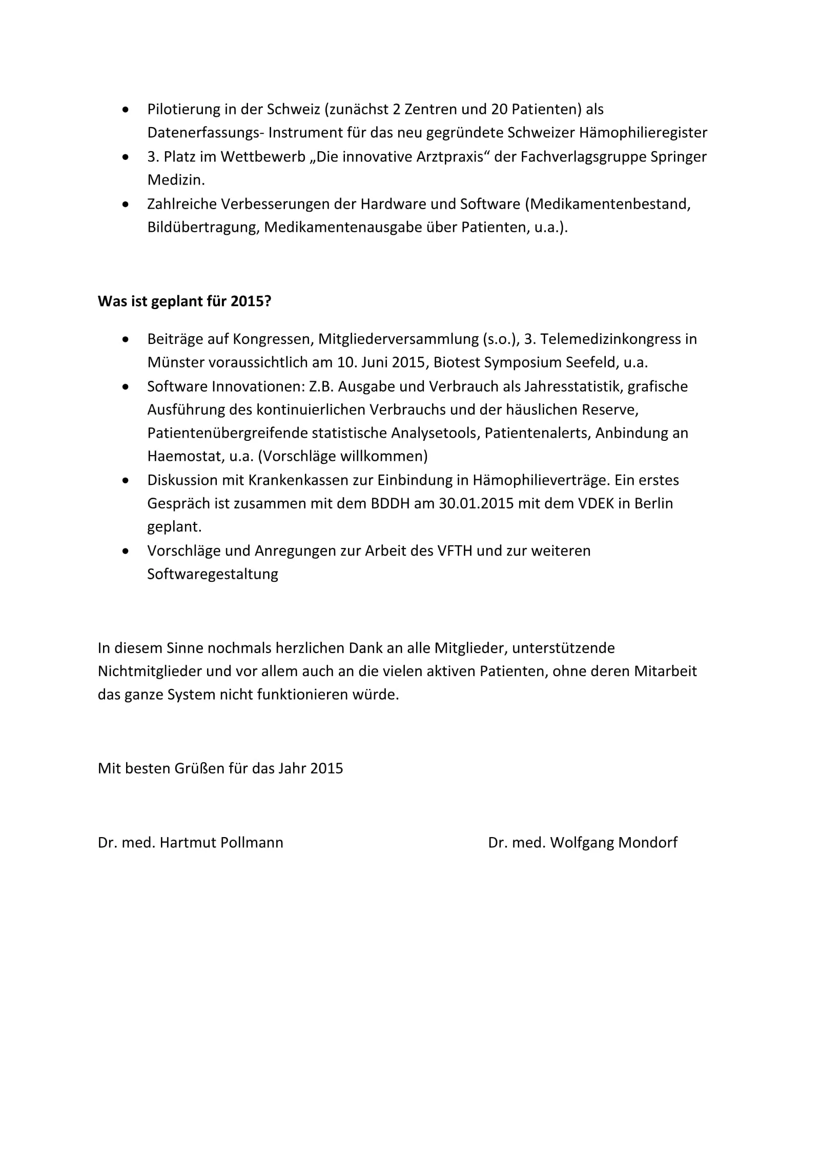 Newsletter 01/2015, page 2